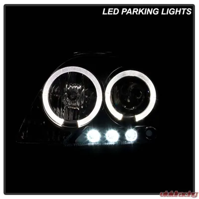 Spyder Auto Black LED Halo Projector Headlights for Scion tC 2008-2010, H1/9006 - PRO-YD-TTC08-HL-BK