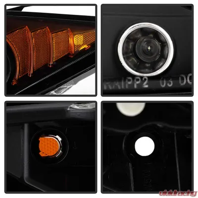 Spyder Auto Black LED Halo Projector Headlights for Scion tC 2008-2010, H1/9006 - PRO-YD-TTC08-HL-BK