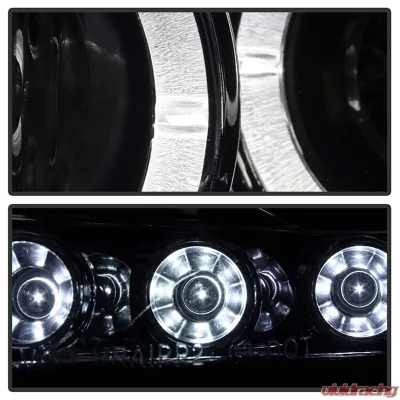 Spyder Auto Smoke LED Halo Projector Headlights for Scion tC 2008-2010 with High H1 Low 9006 - PRO-YD-TTC08-HL-SM