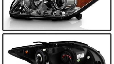 Spyder Auto Smoke LED Halo Projector Headlights for Scion tC 2008-2010 with High H1 Low 9006                                     - PRO-YD-TTC08-HL-SM - Image 2