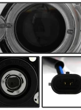 Spyder Auto Smoke LED Halo Projector Headlights for Scion tC 2008-2010 with High H1 Low 9006                                     - PRO-YD-TTC08-HL-SM - Image 3