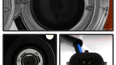 Spyder Auto Smoke LED Halo Projector Headlights for Scion tC 2008-2010 with High H1 Low 9006                                     - PRO-YD-TTC08-HL-SM - Image 3