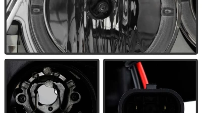 Spyder Auto Smoke LED Halo Projector Headlights for Scion tC 2008-2010 with High H1 Low 9006                                     - PRO-YD-TTC08-HL-SM - Image 4