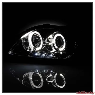 Spyder Auto Smoke LED Halo Projector Headlights for Scion tC 2008-2010 with High H1 Low 9006 - PRO-YD-TTC08-HL-SM