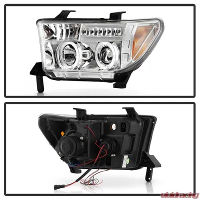 Spyder Auto Halo Chrome Projector Headlights for Toyota Tundra 2007-2009 - PRO-YD-TTU07-HL-C