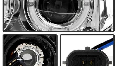 Spyder Auto Halo Chrome Projector Headlights for Toyota Tundra 2007-2009                                     - PRO-YD-TTU07-HL-C - Image 3