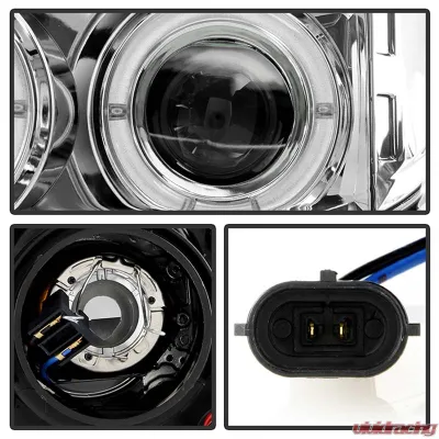 Spyder Auto Halo Chrome Projector Headlights for Toyota Tundra 2007-2009 - PRO-YD-TTU07-HL-C