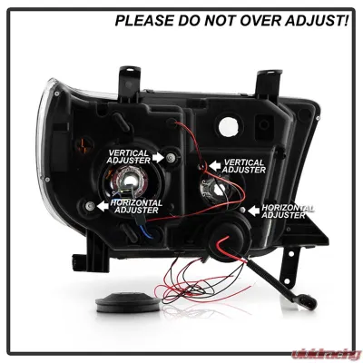 Spyder Auto Halo Chrome Projector Headlights for Toyota Tundra 2007-2009 - PRO-YD-TTU07-HL-C