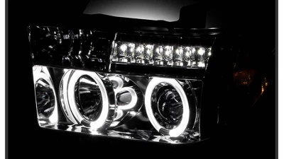 Spyder Auto Halo Chrome Projector Headlights for Toyota Tundra 2007-2009                                     - PRO-YD-TTU07-HL-C - Image 9