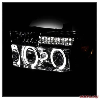 Spyder Auto Halo Chrome Projector Headlights for Toyota Tundra 2007-2009 - PRO-YD-TTU07-HL-C