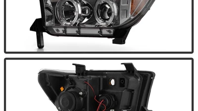 Spyder Auto Smoke LED Halo Projector Headlights for Toyota Sequoia 2008-2013                                     - PRO-YD-TTU07-HL-SM - Image 2