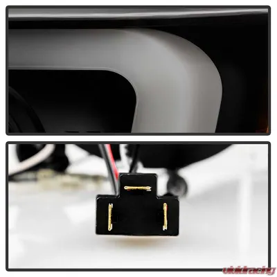 Spyder Auto Black Smoke Projector Headlights with Light Bar and DRL for Toyota Tundra 2014-2018 - PRO-YD-TTU14-DRL-BSM