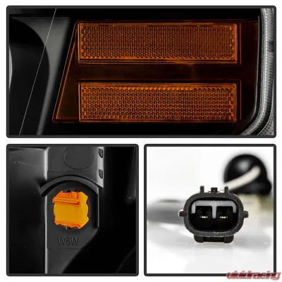 Spyder Auto Black Smoke Projector Headlights with Light Bar and DRL for Toyota Tundra 2014-2018 - PRO-YD-TTU14-DRL-BSM