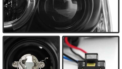 Spyder Auto Black DRL LED Halo Projector Headlights for 2007-2011 Toyota Yaris 4-Door                                     - PRO-YD-TYA074D-DRL-BK - Image 3