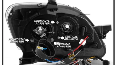 Spyder Auto Black DRL LED Halo Projector Headlights for 2007-2011 Toyota Yaris 4-Door                                     - PRO-YD-TYA074D-DRL-BK - Image 6