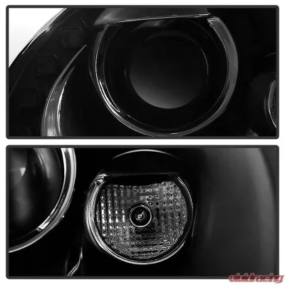 Spyder Auto Black DRL LED Projector Headlights for 2006-2010 Volkswagen Beetle - PRO-YD-VB06-DRL-BK