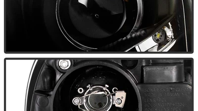 Spyder Auto Halogen DRL LED Black Projector Headlights for Volkswagen GTI Jetta Rabbit 2006-2009                                     - PRO-YD-VG06-DRL-BK - Image 3