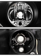 Spyder Auto Halogen DRL LED Black Projector Headlights for Volkswagen GTI Jetta Rabbit 2006-2009                                     - PRO-YD-VG06-DRL-BK - Image 4