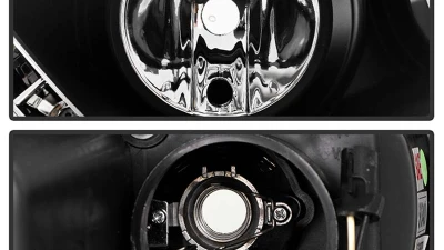 Spyder Auto Halogen DRL LED Black Projector Headlights for Volkswagen GTI Jetta Rabbit 2006-2009                                     - PRO-YD-VG06-DRL-BK - Image 4