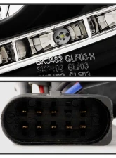 Spyder Auto Halogen DRL LED Black Projector Headlights for Volkswagen GTI Jetta Rabbit 2006-2009                                     - PRO-YD-VG06-DRL-BK - Image 5