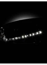 Spyder Auto Halogen DRL LED Black Projector Headlights for Volkswagen GTI Jetta Rabbit 2006-2009                                     - PRO-YD-VG06-DRL-BK - Image 9