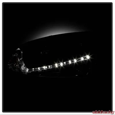 Spyder Auto Halogen DRL LED Black Projector Headlights for Volkswagen GTI Jetta Rabbit 2006-2009 - PRO-YD-VG06-DRL-BK