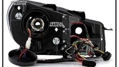 Spyder Auto Black Dual U DRL Version 3 Projector Headlights for 2010-2013 Volkswagen GTI MK6                                     - PRO-YD-VG10V3R-DRL-BK - Image 7