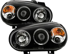 Spyder Auto Halo Black Projector Headlights for Volkswagen Golf IV 1999-2005