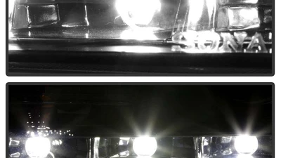 Spyder Auto DRL LED Black Projector Headlights for Volkswagen Jetta 1999-2005                                     - PRO-YD-VJ99-DRL-BK - Image 10