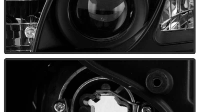 Spyder Auto DRL LED Black Projector Headlights for Volkswagen Jetta 1999-2005                                     - PRO-YD-VJ99-DRL-BK - Image 3