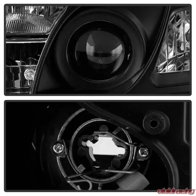 Spyder Auto DRL LED Black Projector Headlights for Volkswagen Jetta 1999-2005 - PRO-YD-VJ99-DRL-BK
