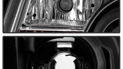 Spyder Auto DRL LED Black Projector Headlights for Volkswagen Jetta 1999-2005                                     - PRO-YD-VJ99-DRL-BK - Image 5