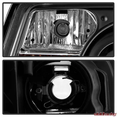 Spyder Auto DRL LED Black Projector Headlights for Volkswagen Jetta 1999-2005 - PRO-YD-VJ99-DRL-BK