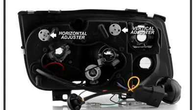 Spyder Auto DRL LED Black Projector Headlights for Volkswagen Jetta 1999-2005                                     - PRO-YD-VJ99-DRL-BK - Image 7