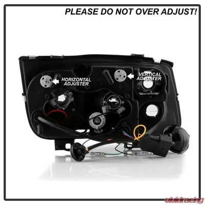 Spyder Auto DRL LED Black Projector Headlights for Volkswagen Jetta 1999-2005 - PRO-YD-VJ99-DRL-BK