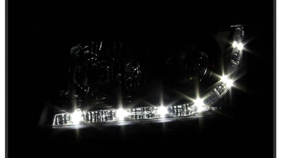 Spyder Auto DRL LED Black Projector Headlights for Volvo S40 2000-2003                                     - PRO-YD-VOS4097-DRL-BK - Image 10