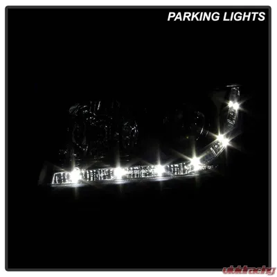 Spyder Auto DRL LED Black Projector Headlights for Volvo S40 2000-2003 - PRO-YD-VOS4097-DRL-BK