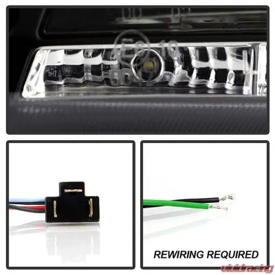 Spyder Auto DRL LED Black Projector Headlights for Volvo S40 2000-2003 - PRO-YD-VOS4097-DRL-BK