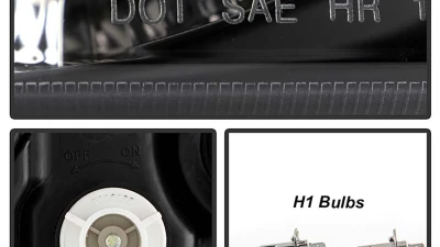 Spyder Auto DRL LED Black Projector Headlights for Volvo S40 2000-2003                                     - PRO-YD-VOS4097-DRL-BK - Image 5