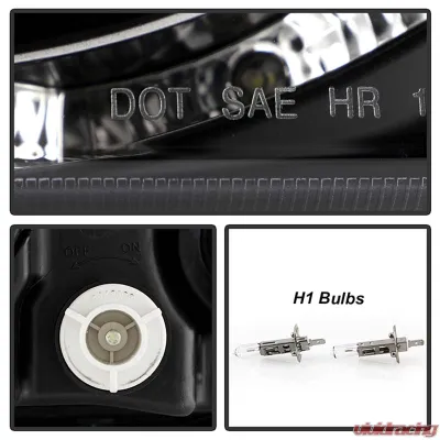 Spyder Auto DRL LED Black Projector Headlights for Volvo S40 2000-2003 - PRO-YD-VOS4097-DRL-BK