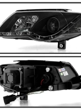 Spyder Auto DRL LED Black Projector Headlights for Volkswagen Passat B6 1996-2008                                     - PRO-YD-VP06-DRL-BK - Image 2