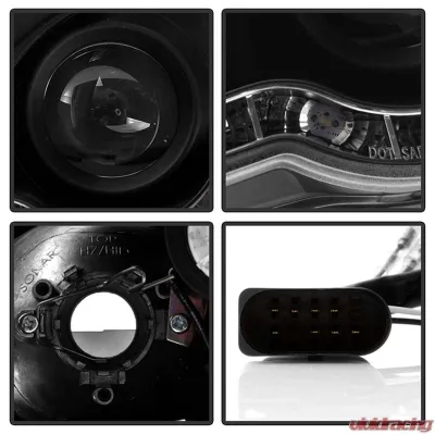 Spyder Auto DRL LED Black Projector Headlights for Volkswagen Passat B6 1996-2008 - PRO-YD-VP06-DRL-BK