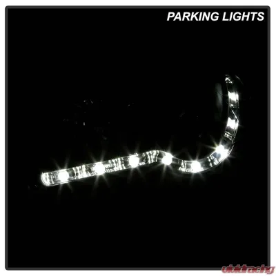 Spyder Auto DRL LED Black Projector Headlights for Volkswagen Passat B6 1996-2008 - PRO-YD-VP06-DRL-BK