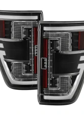 Spyder Auto Black Full LED Tail Lights for Ford F150 2021-2023 (Halogen Model, Blind Spot Sensor)                                     - ALT-YD-FF15021HALBS-BK - Image 11