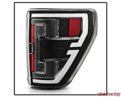 Spyder Auto Black Full LED Tail Lights for Ford F150 2021-2023 (Halogen Model, Blind Spot Sensor) - ALT-YD-FF15021HALBS-BK