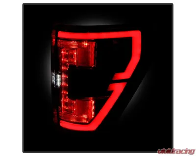 Spyder Auto Black Full LED Tail Lights for Ford F150 2021-2023 (Halogen Model, Blind Spot Sensor) - ALT-YD-FF15021HALBS-BK
