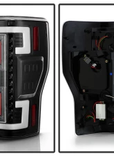 Spyder Auto Black LED Tail Lights for 2020-2021 Ford F250 Super Duty (Halogen Model Only)                                     - ALT-YD-FS20HAL-LED-BK - Image 2