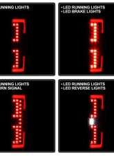Spyder Auto Black LED Tail Lights for 2020-2021 Ford F250 Super Duty (Halogen Model Only)                                     - ALT-YD-FS20HAL-LED-BK - Image 9