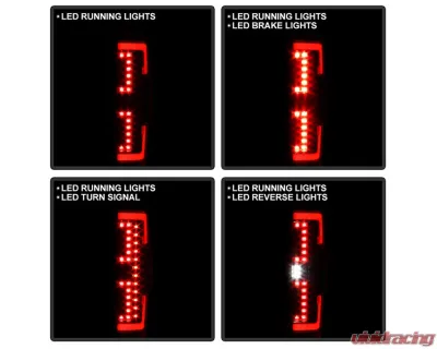 Spyder Auto Black LED Tail Lights for 2020-2021 Ford F250 Super Duty (Halogen Model Only) - ALT-YD-FS20HAL-LED-BK