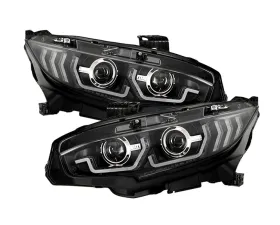 Spyder Auto Apex Series Black High-Power LED Headlights for Honda Civic 2016-2020